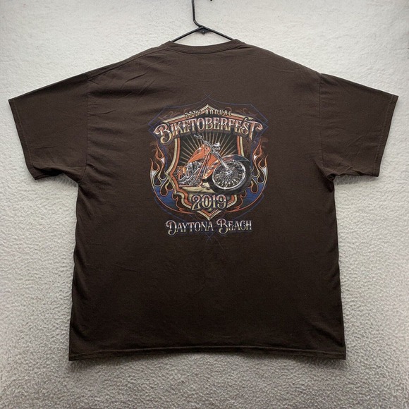 Biketoberfest 2019 T-Shirt Mens XXL 2XL Daytona Beach Black Motorcycle Biker Dad - Picture 4 of 9